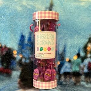 Eccolo Pink and Purple Eggstra Straws Set